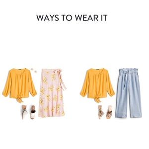 WEST KEI • Casiya Tie Front Blouse